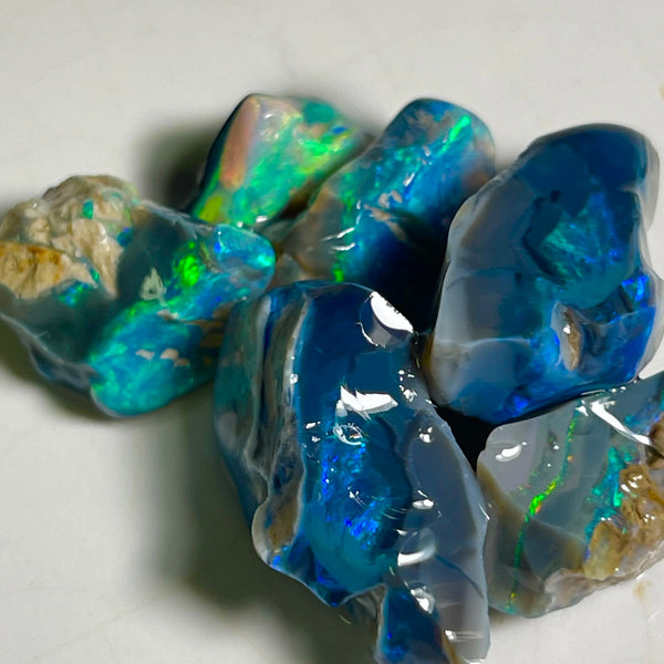 Mulga® Bright Black Opal Seam parcel Inc Some Reds/Pinks 56.75cts Wee Warra plains Material To cut 25x15x10mm to 12x9x5mm NEW950