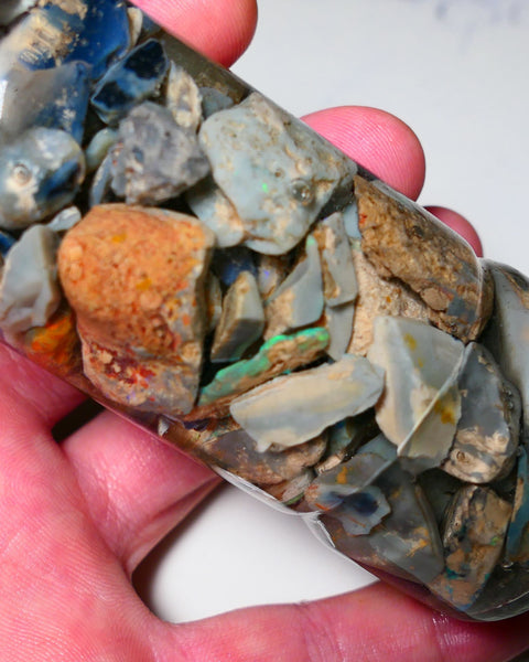 Lightning Ridge Rough Opal Parcel 425cts potch & Cutting room scraps few bits of colour only 25mm to chip size WAE23