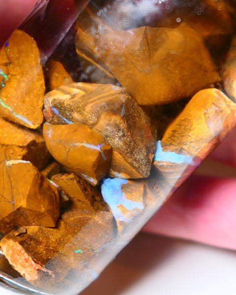 Queensland Boulder Matrix opal 325cts rough Winton Bright colours in veins 18mm to 5mm size range WAE21