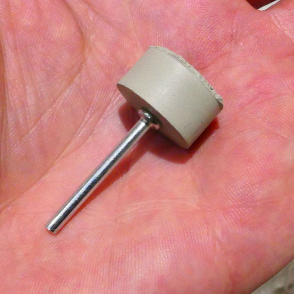PULSAR DIAMOND® Mk2 Little Ripper™ Hub Drive Diamond Resin Wheels SINGLE 30,000Grit LIGHT GREY IN STOCK READY TO SHIP 2.35mm or 3mm mandrels 20x10mm Soft-Touch Resin Lapidary Burr For Rotary Tools carving Polishing Grinding