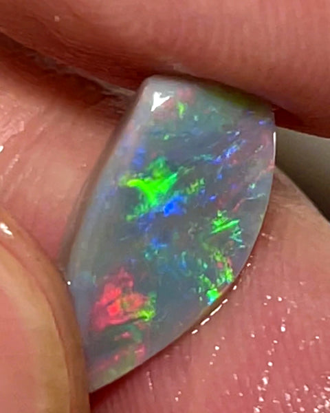 Lightning Ridge Rough / Rub Dark Base opal Miners Bench® 2.15cts Gorgeous Bright Reds & Multifires  15x7x2mm WAB64