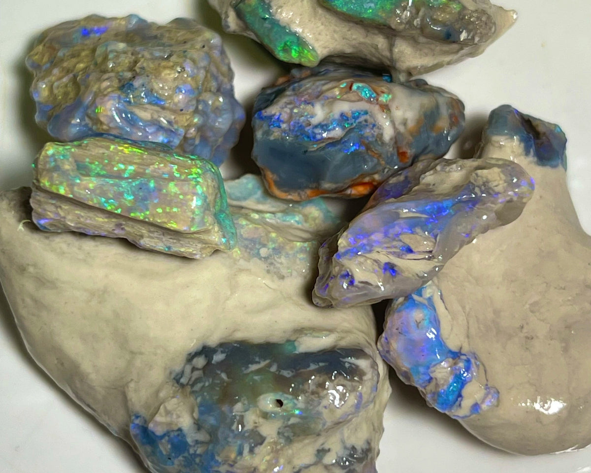 Lightning Ridge Knobby opal formation rough 200.00cts Lots of colours sold as gamble/Collectors 40x30x13 to 15x12x8mm NSW072