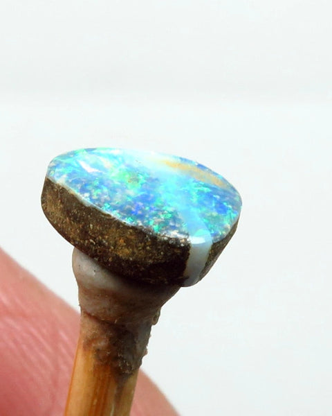 Winton Boulder Opal Gemstone 1.4cts Jewellery Grade N6 Body Tone B3 Brightness Stunning Display of Bright Blue & greens Fires 8x7x3mm FB06