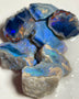 Lightning Ridge Black & Dark Knobby opal splits 135.00cts Mostly blues with some Greens bars sowing potential to cut 23x20x8mm to 17x15x12mm NSW185