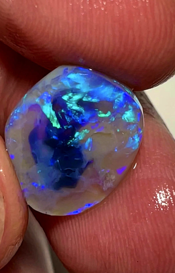 Lightning Ridge Rough / Rub /Preform Dark Base Crystal opal Miners Bench® 4.95cts Clean Gorgeous Bright Multifires 17x12x2mm WAC32