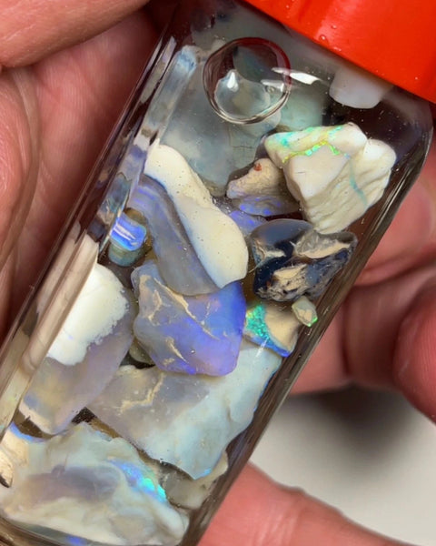 Lightning Ridge Rough Seam Opal Parcel 140cts Lots of Potential & some Cutters With lots colours 23x13x8mm to 11x10x3mm 1416