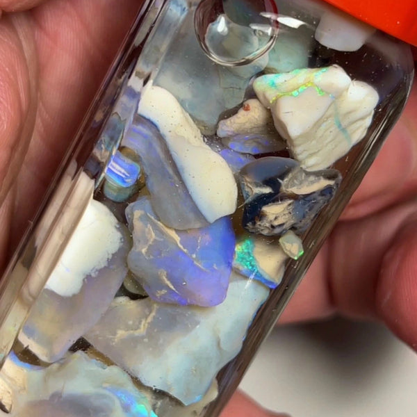 Lightning Ridge Rough Seam Opal Parcel 140cts Lots of Potential & some Cutters With lots colours 23x13x8mm to 11x10x3mm 1416