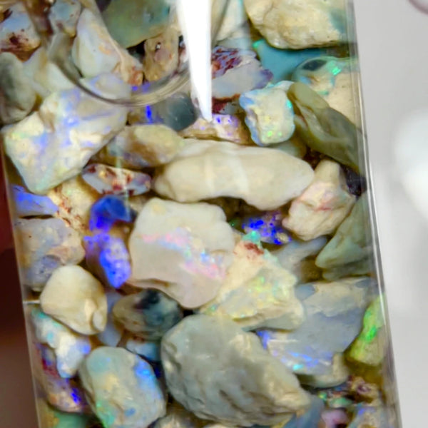 Lightning Ridge Rough Opal Parcel 295cts Beautiful Colourful Mixed rough lots colour/Multicolours & bars 20x8x4mm to 5x4x2mm 1014