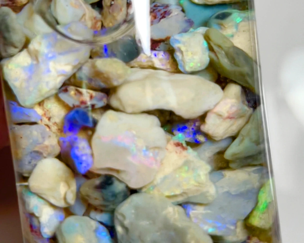 Lightning Ridge Rough Opal Parcel 295cts Beautiful Colourful Mixed rough lots colour/Multicolours & bars 20x8x4mm to 5x4x2mm 1014