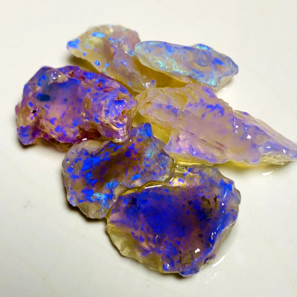 Lightning Ridge Rough Opal Parcel 28cts Cutters Select Crystal bright & colourful material to cut 20x10x7mm to 14x7x3mm WAC03