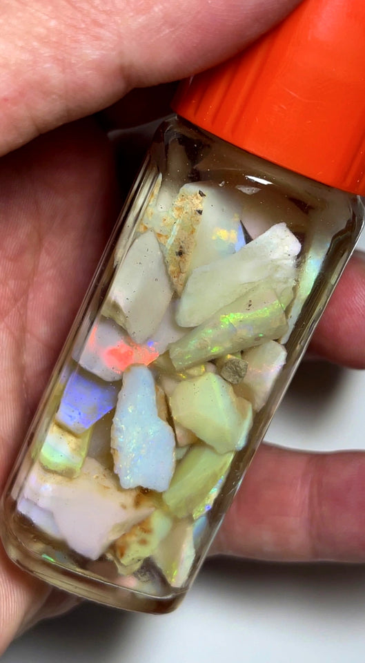 Coober Pedy Opal Rough n Rub Parcel Light & Crystal From the Miners Bench® 125cts Lots Bright Multicolours 17x10x6mm 6x5x2mm WAD22