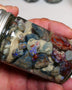 Lightning Ridge Rough Opal Parcel 425cts GAMBLE rough lots colours 25mm to chip size jar4425