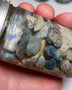 Lightning Ridge Rough Opal Parcel 425cts GAMBLE rough lots colours 25mm to chip size jar2425