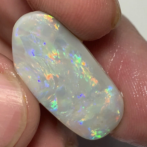 Lightning Ridge Dark Opal Rough / Rub / Preform High Grade 7.6cts Big Gem Quality amazing Bright Multi fires 27x13x2mm WSH62