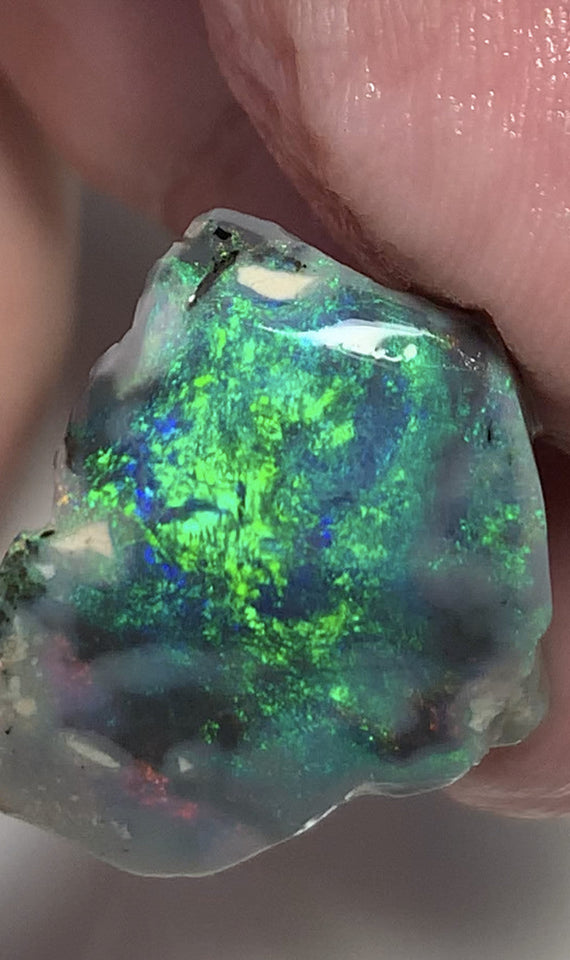 Lightning Ridge Black Opal Rough Rub GEM GRADE 20cts Mulga® Super Bright and Vibrant Fires Top Notch!!! 23x22x10mm PLEASE SEE BACK IN VIDEO ! WSD970