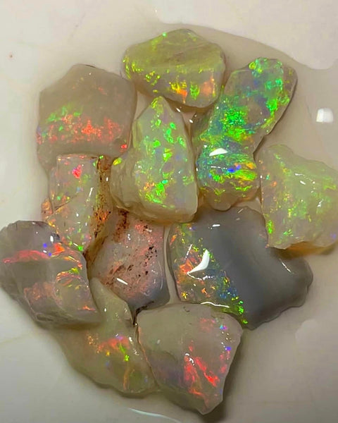 Cutters Candy® Grawin Crystal Seam opal 21.5cts Amazing Bright Multicolour seams 12x10x3mm to 10x8x3mm MFB13