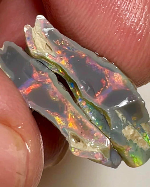 Mulga® Reds on Dark Seam Split opal 12.25cts Latest production details being added soon inbox for info MFB17