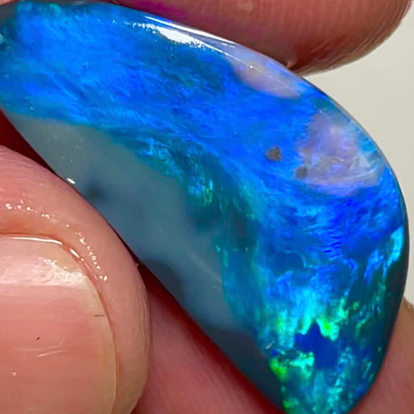 Lightning Ridge Opal Big Picture stone Rough/Rub Dark Base From the Miners Bench® 8.75cts Lovely Bright fires 30x14x3mm MFB25