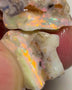 Lightning Ridge Rough Opal 33cts Big Pair Stunning Light/Dark Base Cutters Candy® High Grade Bright Multifires 22x14x12mm & 17x14x11mm MFB28