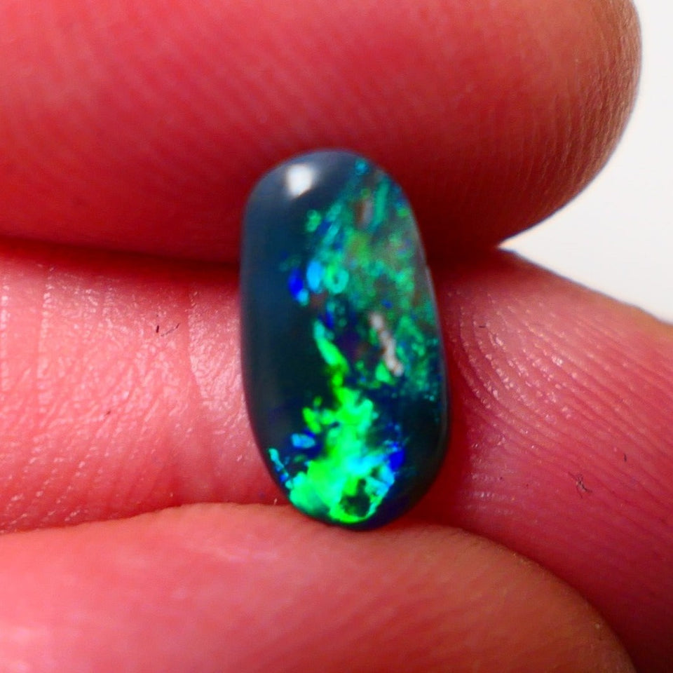 Lightning Ridge Black Opal Gemstone 1.85cts Gem Grade Mulga® N4 Black Body Tone B5 Brightness Stunning Multifires 12x5x2.5mm UK04