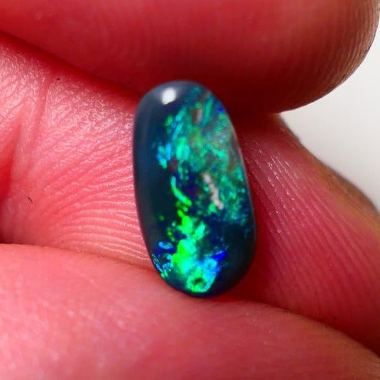 Lightning Ridge Black Opal Gemstone 1.85cts Gem Grade Mulga® N4 Black Body Tone B5 Brightness Stunning Multifires 12x5x2.5mm UK04