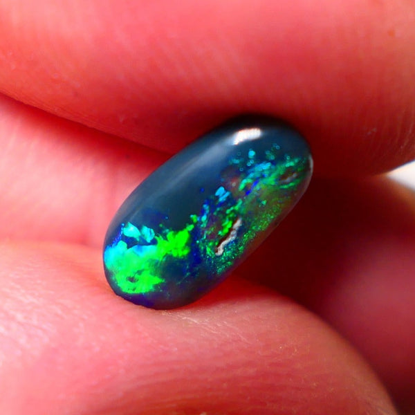 Lightning Ridge Black Opal Gemstone 1.85cts Gem Grade Mulga® N4 Black Body Tone B5 Brightness Stunning Multifires 12x5x2.5mm UK04