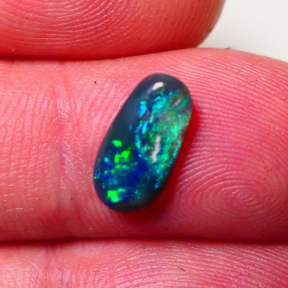 Lightning Ridge Black Opal Gemstone 1.85cts Gem Grade Mulga® N4 Black Body Tone B5 Brightness Stunning Multifires 12x5x2.5mm UK04