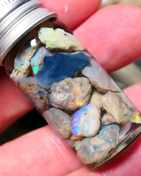 Lightning Ridge Rough knobby Opal Parcel 60cts Lots of Potential & some Cutters With multi colours 14x8x5mm to 8x5x2mm 1419