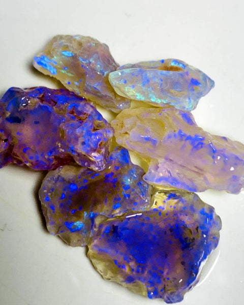 Lightning Ridge Rough Opal Parcel 28cts Cutters Select Crystal bright & colourful material to cut 20x10x7mm to 14x7x3mm WAC03