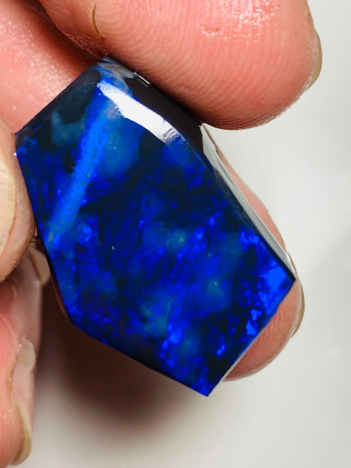 Lightning Ridge Rough / Rub N1 Black opal Miners Bench® 34cts Huge Clean Bright Gorgeous Blues 27x18x11mm WSV16