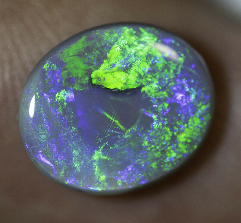 Lightning Ridge Semi Black Opal Gemstone 2.48cts N5 Body Tone B3 Brightness Stunning Multi fires & play of colour 11x9x3mm WSF8877