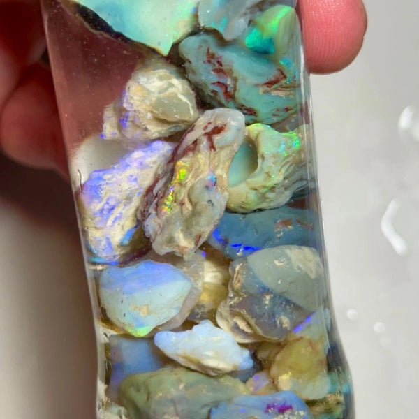 Lightning Ridge colourful Bright material to explore 245cts  28x18x4mm to 10x9x2 mm NSA019