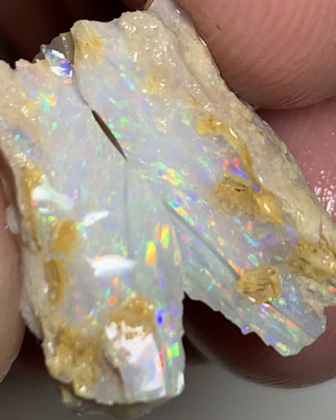 Lightning Ridge Rough Opal 9cts Stunning Cutters Candy Material High Grade Super Bright  Multifires in multi bars 22x17x8mm & 19x15x6mm WAC04