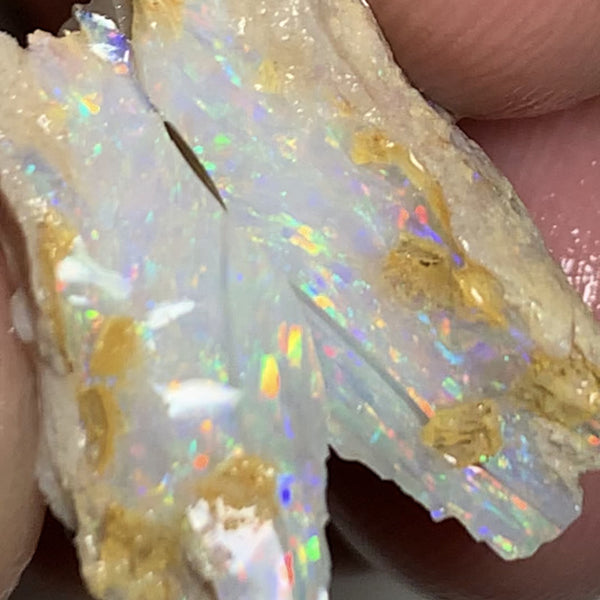 Lightning Ridge Rough Opal 9cts Stunning Cutters Candy Material High Grade Super Bright  Multifires in multi bars 22x17x8mm & 19x15x6mm WAC04