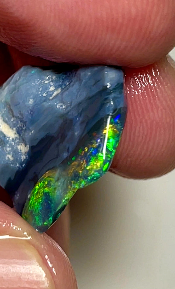 Lightning Ridge Black Opal Rough/Rub From the Miners Bench® 11.4cts Gorgeous Very Multi fires 19x18x6mm WAD51