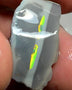 Lightning Ridge Rough Opal 10cts Seam Dark base Gorgeous Bright Vivid pair of evil green eyes  25x11x5mm WAB46