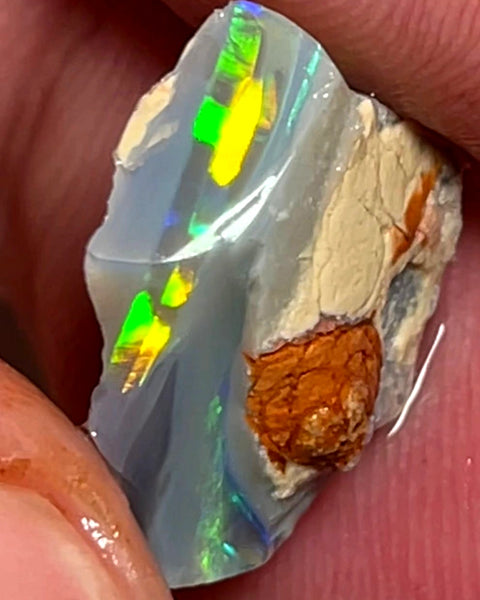 Lightning Ridge Rough Opal Dark Base 9cts Stunning Cutters Candy Material High Grade Super Bright  Multifires in multi bars 18x12x11mm WAB60