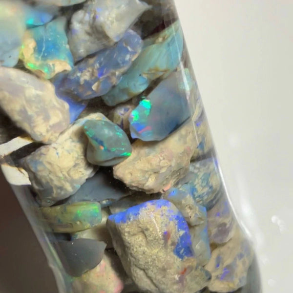 Lightning Ridge knobby opal rough 245cts Lots colours & Multicolours  to gamble 18x16x10 to 12x9x3mm NSW100 (jar not included)