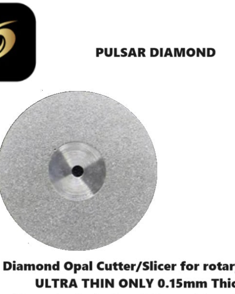 ULTRA THIN ONLY 0.15mm THICK Diamond Opal Cutting wheel Slicer cutter 1 x 22mm Diameter blade . No mandrel included!