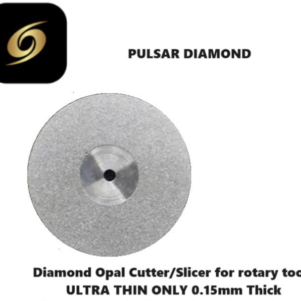ULTRA THIN ONLY 0.15mm THICK Diamond Opal Cutting wheel Slicer cutter 1 x 22mm Diameter blade . No mandrel included!