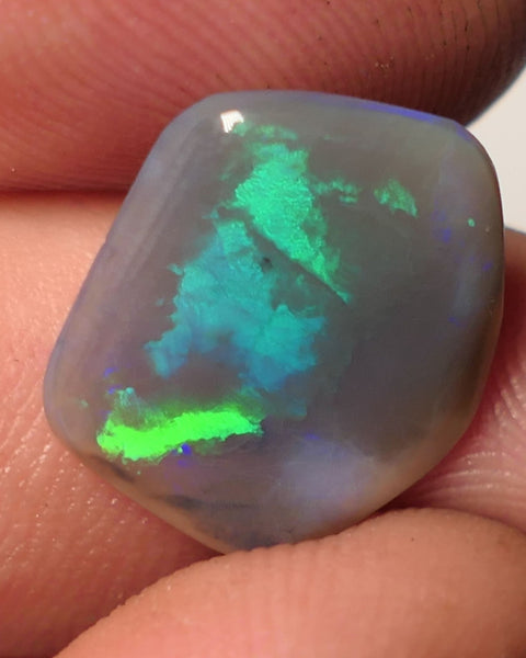 Lightning Ridge Dark Opal Gemstone Big 4.5cts Jewellery Grade  N5 Body Tone B3 Brightness Directional Broad Zones of Vibrant Multifires 15x13x3mm WAC64