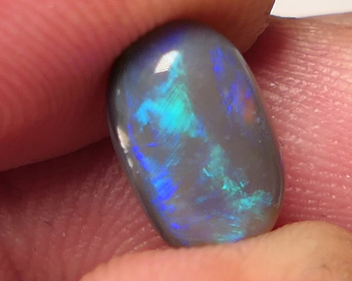 Lightning Ridge Dark Opal Gemstone 1.7cts Jewellery Grade N5 Body Tone B4 Brightness Rolling Green / Blue fires 10x6x3mm WAC68