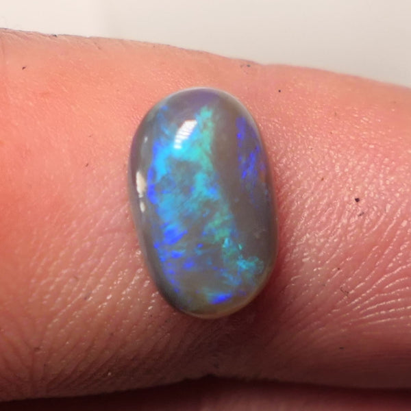 Lightning Ridge Dark Opal Gemstone 1.7cts Jewellery Grade N5 Body Tone B4 Brightness Rolling Green / Blue fires 10x6x3mm WAC68