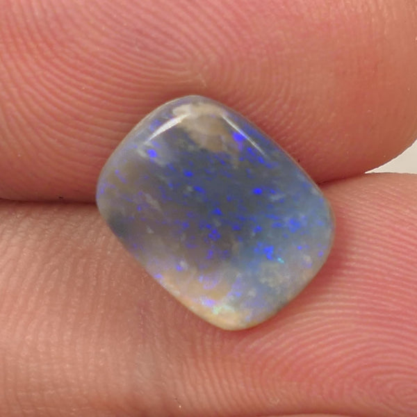 Lightning Ridge Dark Crystal opal Picture Stone Gemstone 3.7cts Polished ready for setting Nice Blue colours 12x9x4mm SKU#0406