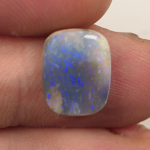 Lightning Ridge Dark Crystal opal Picture Stone Gemstone 3.7cts Polished ready for setting Nice Blue colours 12x9x4mm SKU#0406