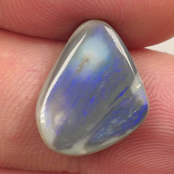 Lightning Ridge Dark Crystal opal Picture Stone Gemstone 4.65cts Polished ready for setting Some Blue colours 15x12x3.5mm SKU#0407