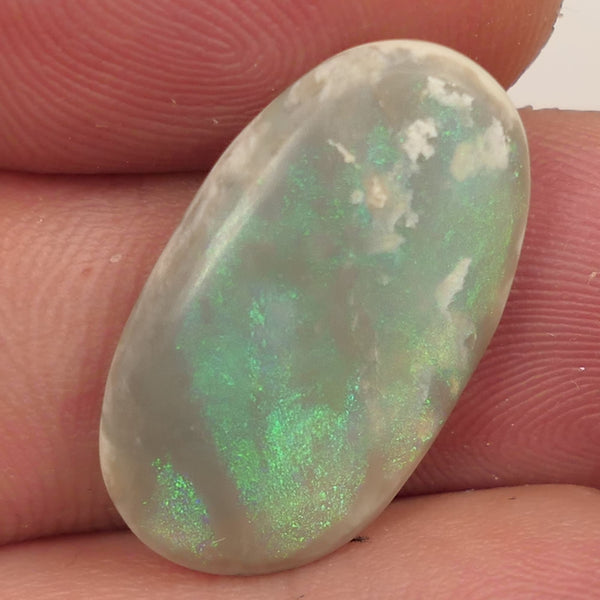 Lightning Ridge Dark opal Picture Stone Gemstone 9.30cts Polished ready for setting Nice Green colours 23x13x4mm SKU#0404