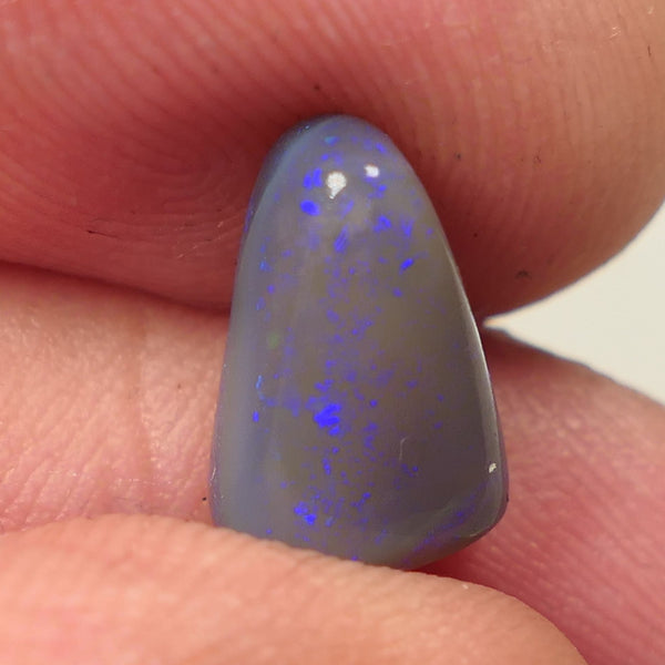 Lightning Ridge Dark Crystal opal Gemstone 3.3cts Polished ready for setting Some Nice Blue colours 12x8x5mm SKU#0444