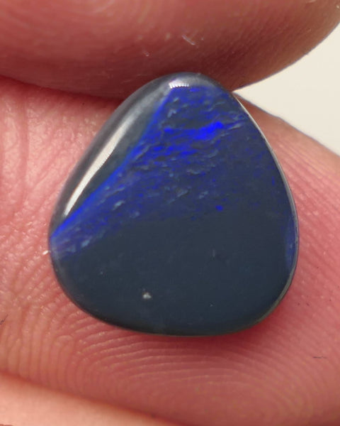 Lightning Ridge N4 Black opal Picture stone Gemstone 2.4cts Polished ready for setting Some Blue colours 12x12x2mm SKU#0448