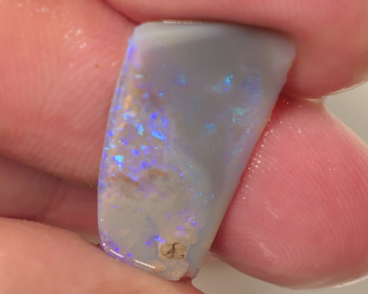 Lightning Ridge Opal Dark Base Seam Rough Rub 4cts Bright Multifires Thin suit inlay 25x13x1mm 0515